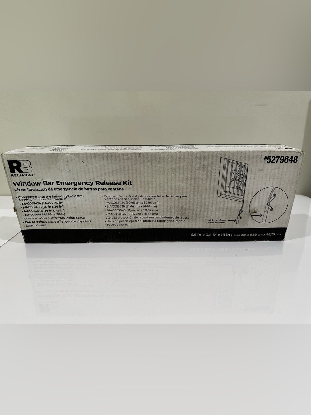 New ReliaBilt Window Bar Emergency Release Kit - Black Fire Kids Home Safety